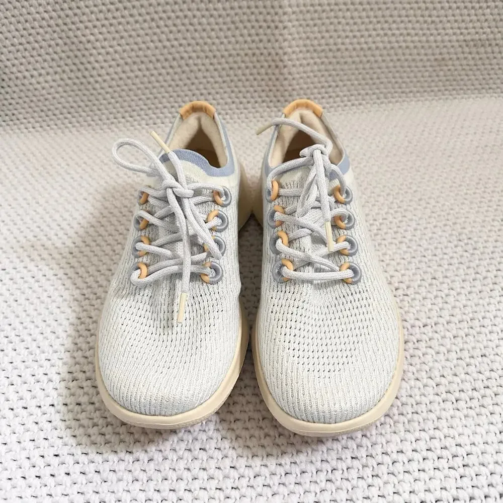 Allbirds Tree Dasher 2 Breezy Blue Beige Hush Sole Athletic Sneakers Women 9.5